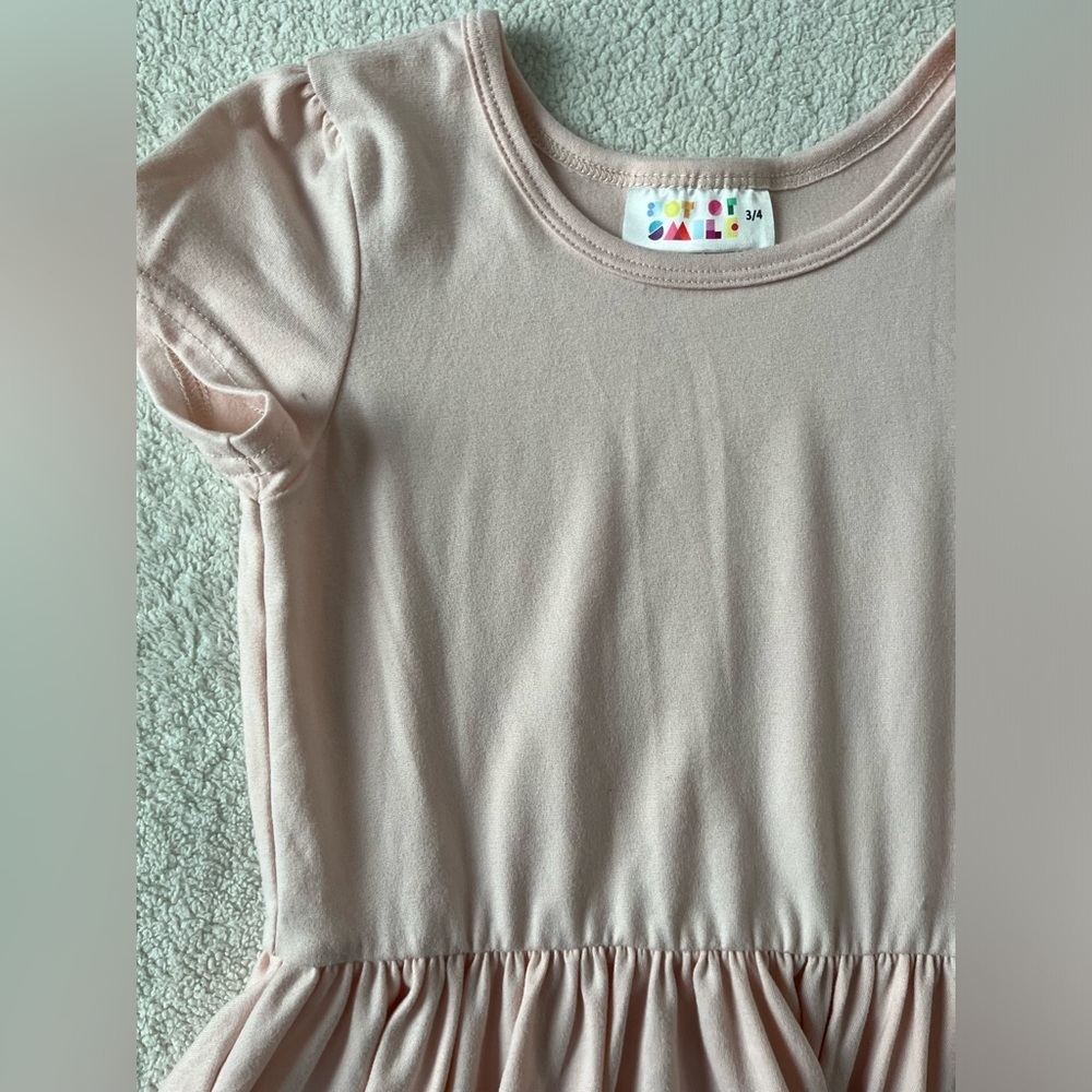 Dot Dot Smile Pale Pink Twirl Dress, girls size 3-4 - Picture 2 of 3